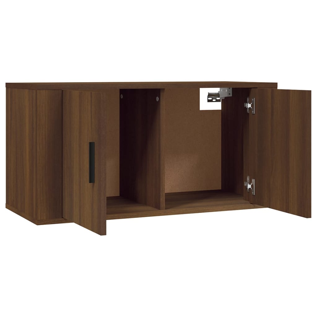 vidaXL Wall-mounted TV Cabinets 2 pcs Brown Oak 80x34.5x40 cm