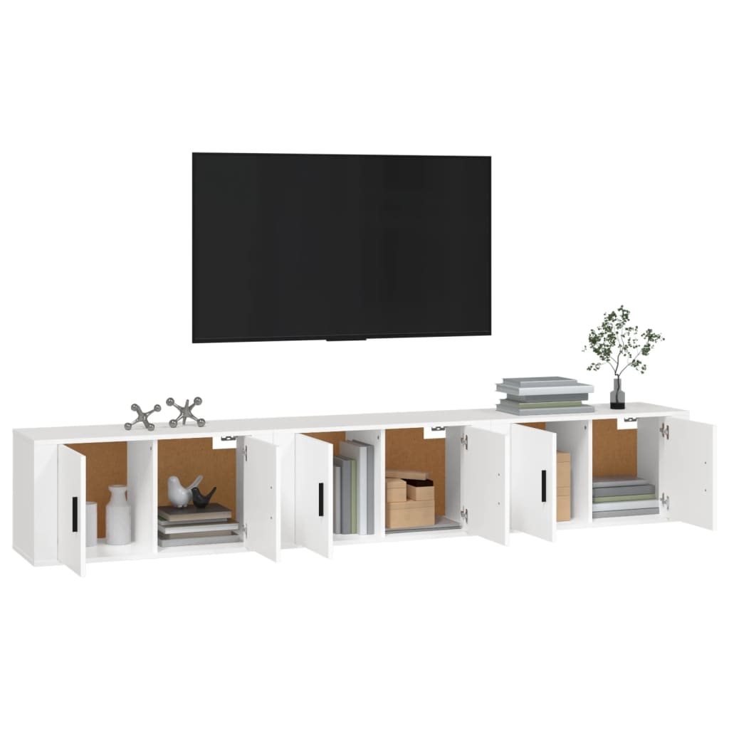 vidaXL Wall-mounted TV Cabinets 3 pcs White 80x34.5x40 cm