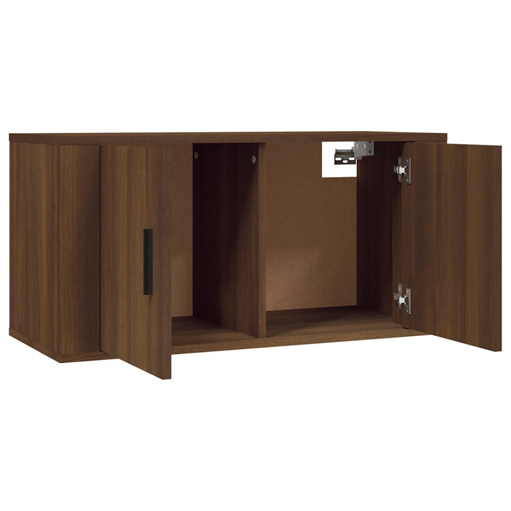 vidaXL Wall-mounted TV Cabinets 3 pcs Brown Oak 80x34.5x40 cm