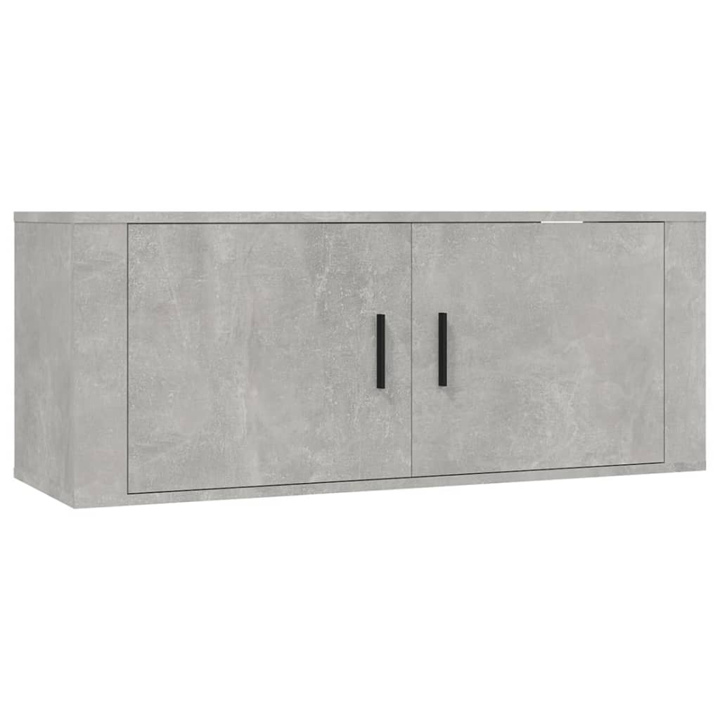 vidaXL Wall-mounted TV Cabinets 2 pcs Concrete Grey 100x34.5x40 cm