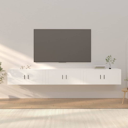 vidaXL Wall-mounted TV Cabinets 3 pcs White 100x34.5x40 cm
