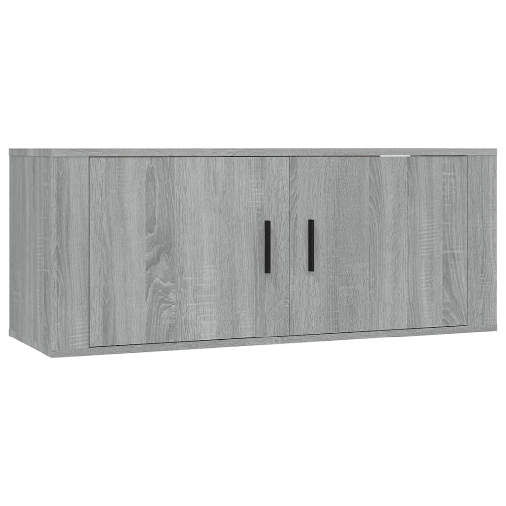 vidaXL Wall-mounted TV Cabinets 3 pcs Grey Sonoma 100x34.5x40 cm