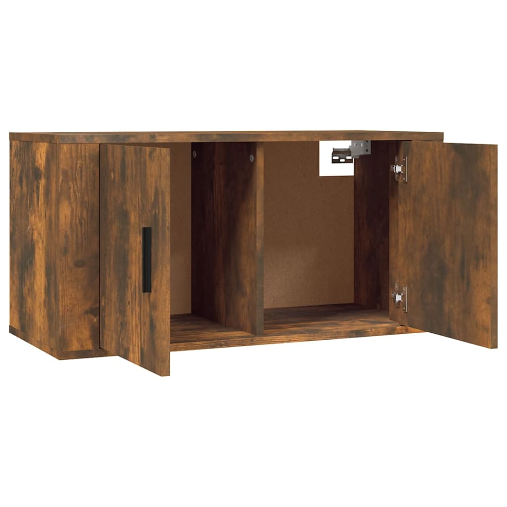 2 Piece TV Cabinet Set Smoked Oak Engineered Wood