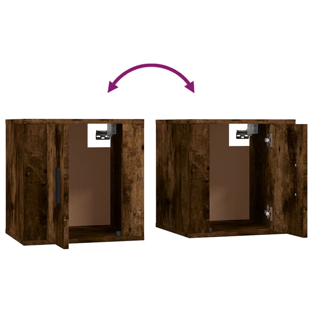 2 Piece TV Cabinet Set Smoked Oak Engineered Wood