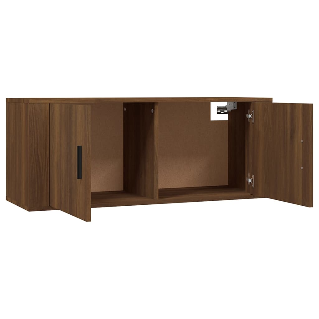 vidaXL 3 Piece TV Cabinet Set Brown Oak Engineered Wood