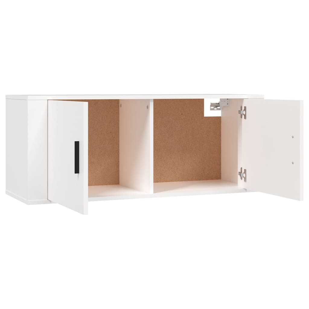 vidaXL 2 Piece TV Cabinet Set White Engineered Wood