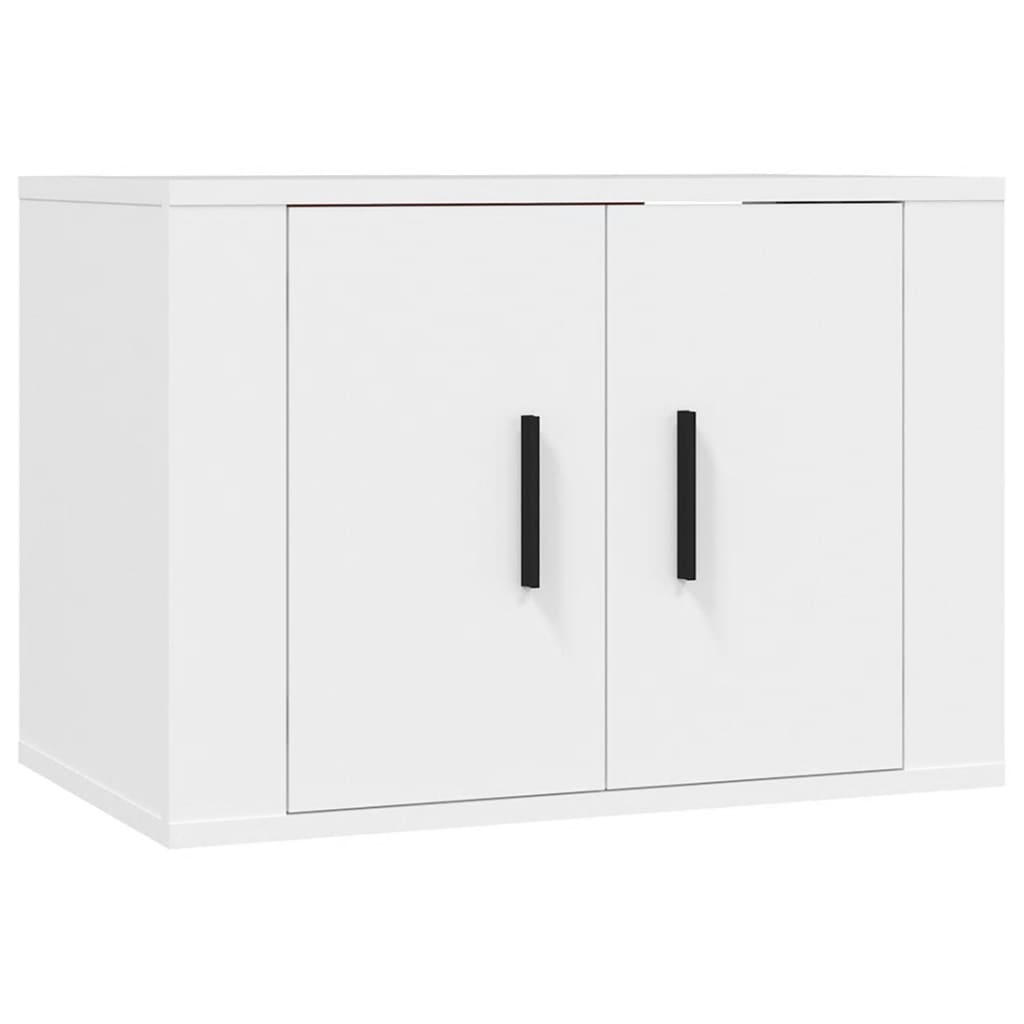 vidaXL 2 Piece TV Cabinet Set White Engineered Wood