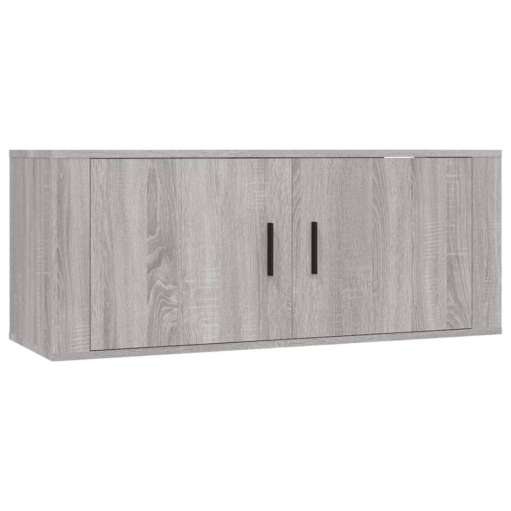 vidaXL 2 Piece TV Cabinet Set Grey Sonoma Engineered Wood