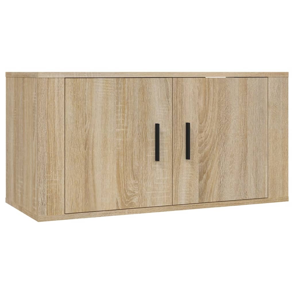 vidaXL 2 Piece TV Cabinet Set Sonoma Oak Engineered Wood