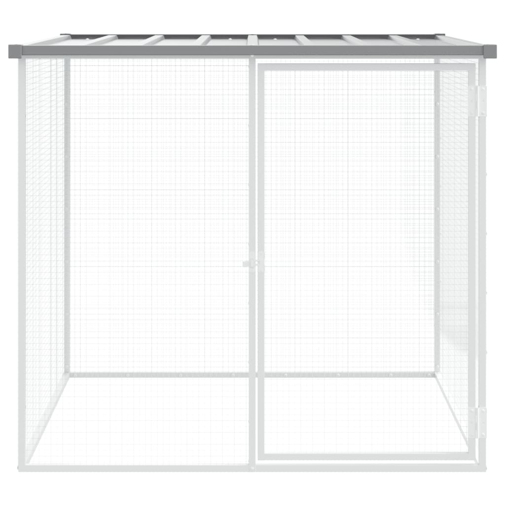 Chicken Cage with Roof Light Grey 103x98x90 cm Galvanised Steel