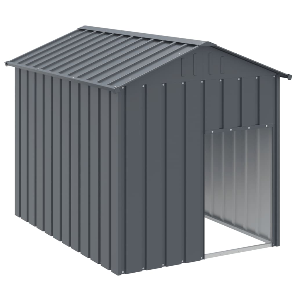 Dog House with Roof Anthracite 117x153x123 cm Galvanised Steel