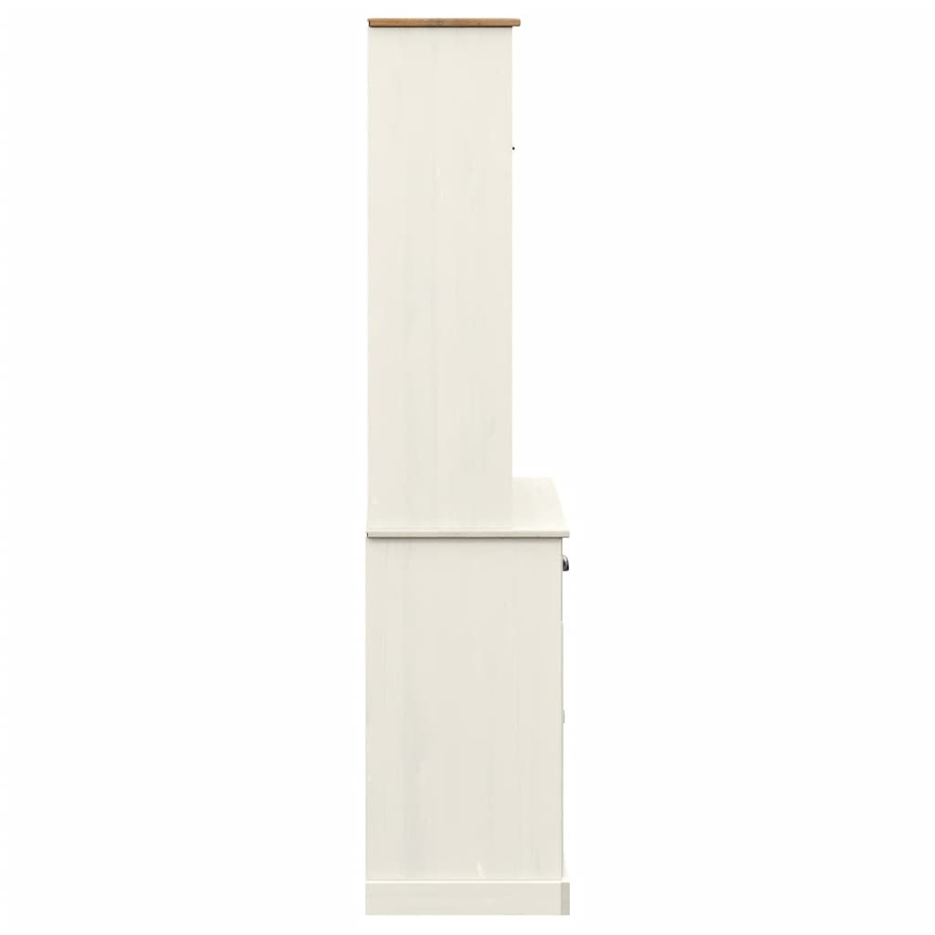 Highboard VIGO White 78x40x175 cm Solid Wood Pine