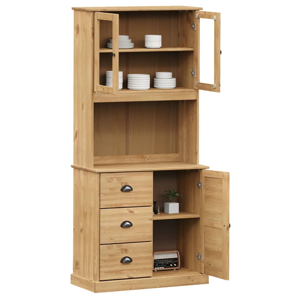 vidaXL Highboard VIGO 78x40x175 cm Solid Wood Pine