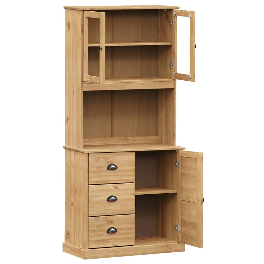 vidaXL Highboard VIGO 78x40x175 cm Solid Wood Pine