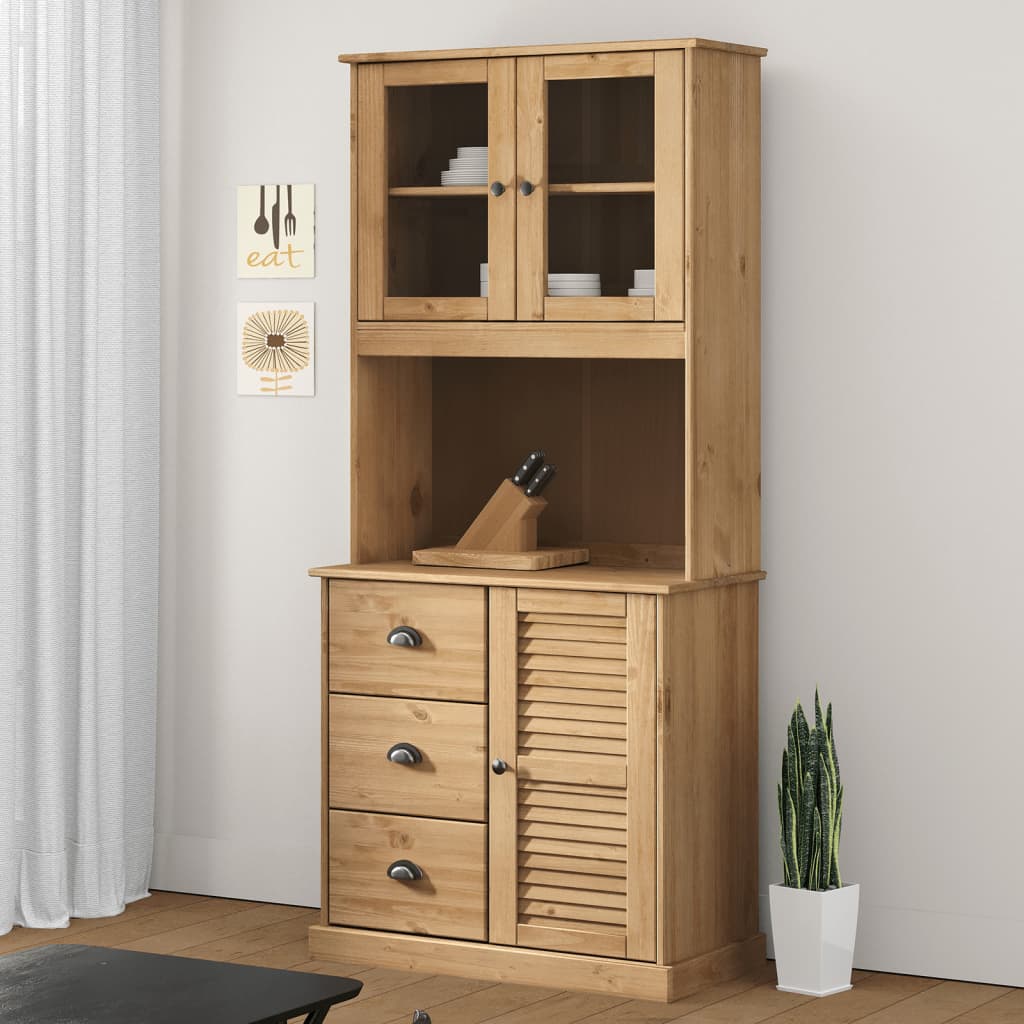 vidaXL Highboard VIGO 78x40x175 cm Solid Wood Pine