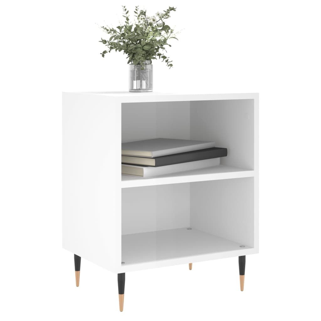 Bedside Cabinet | High gloss white | Engineered wood, iron | Standard