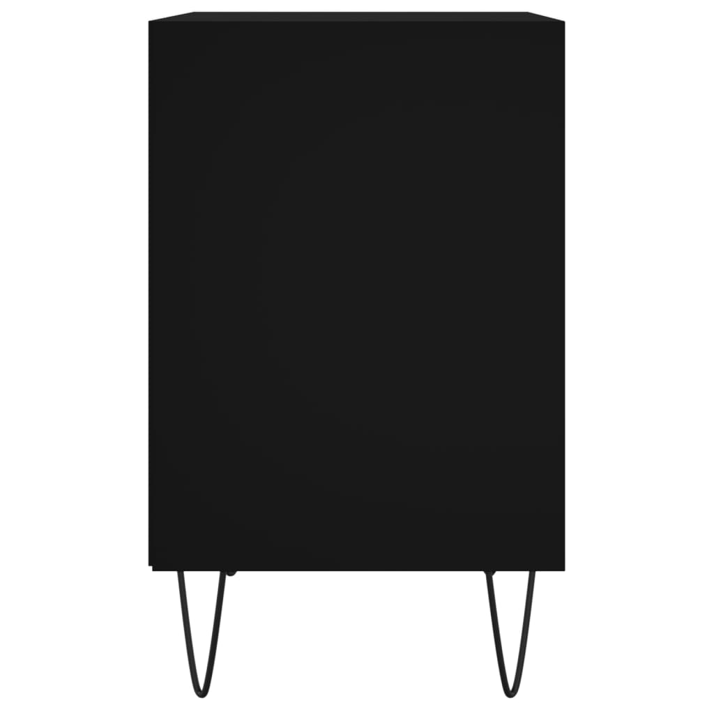 Bedside Cabinets 2 pcs Black 40x30x50 cm Engineered Wood