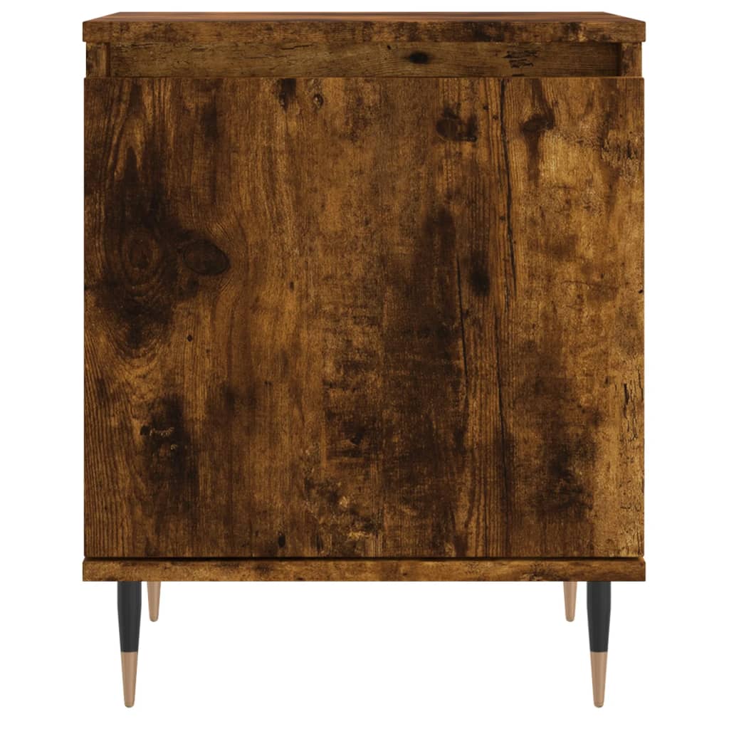 Bedside Cabinets 2 pcs Smoked Oak 40x30x50 cm Engineered Wood