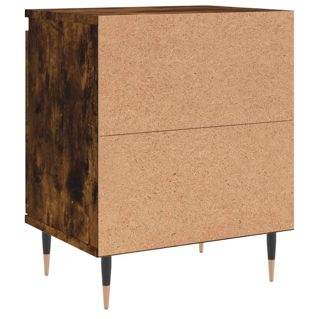Bedside Cabinets 2 pcs Smoked Oak 40x30x50 cm Engineered Wood
