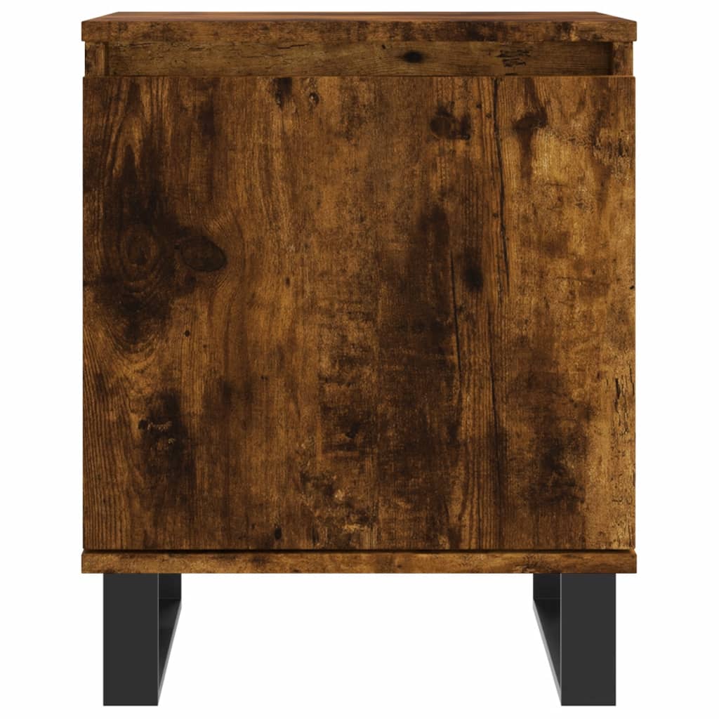 vidaXL Bedside Cabinet Smoked Oak 40x30x50 cm Engineered Wood