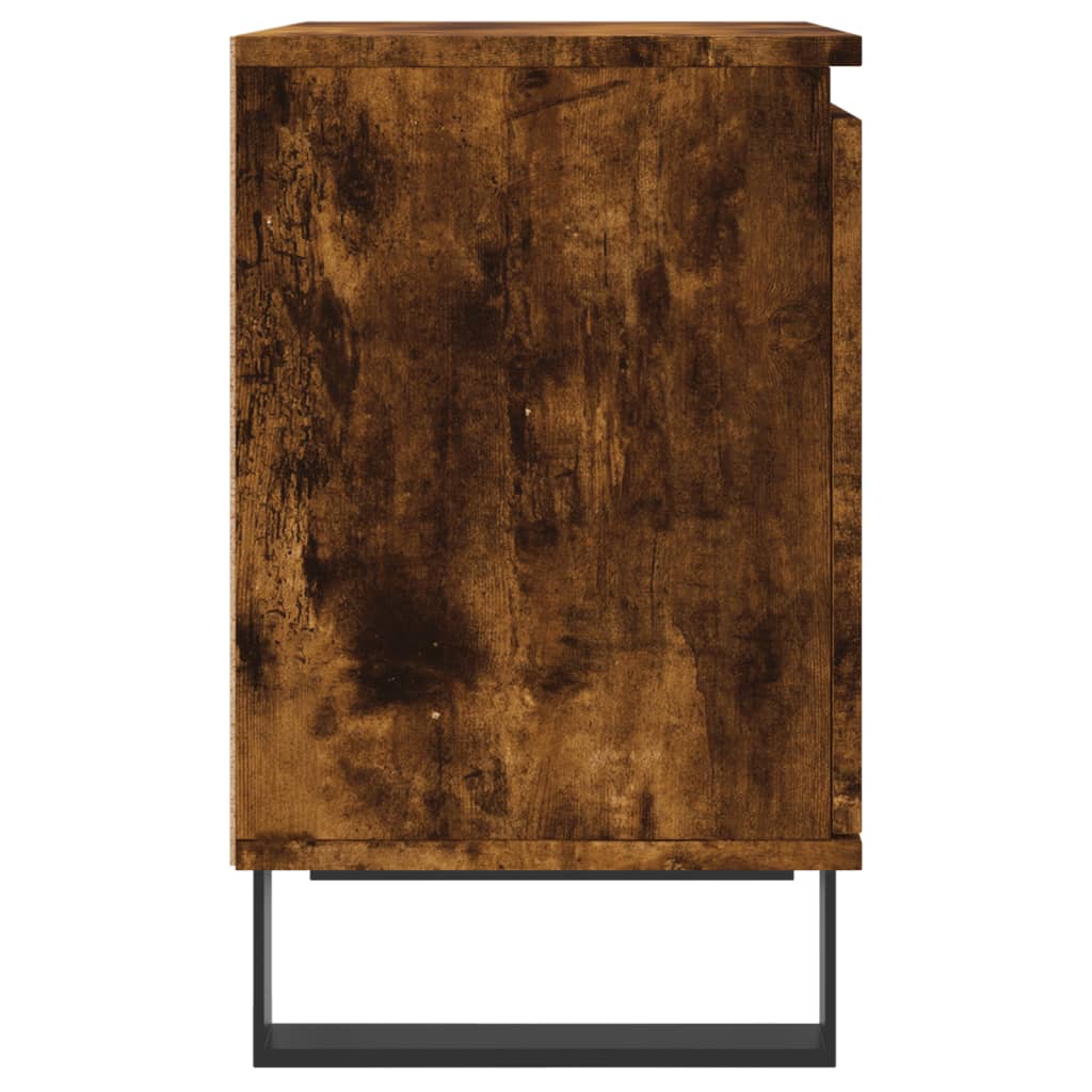 Bedside Cabinets 2 pcs Smoked Oak 40x30x50 cm Engineered Wood