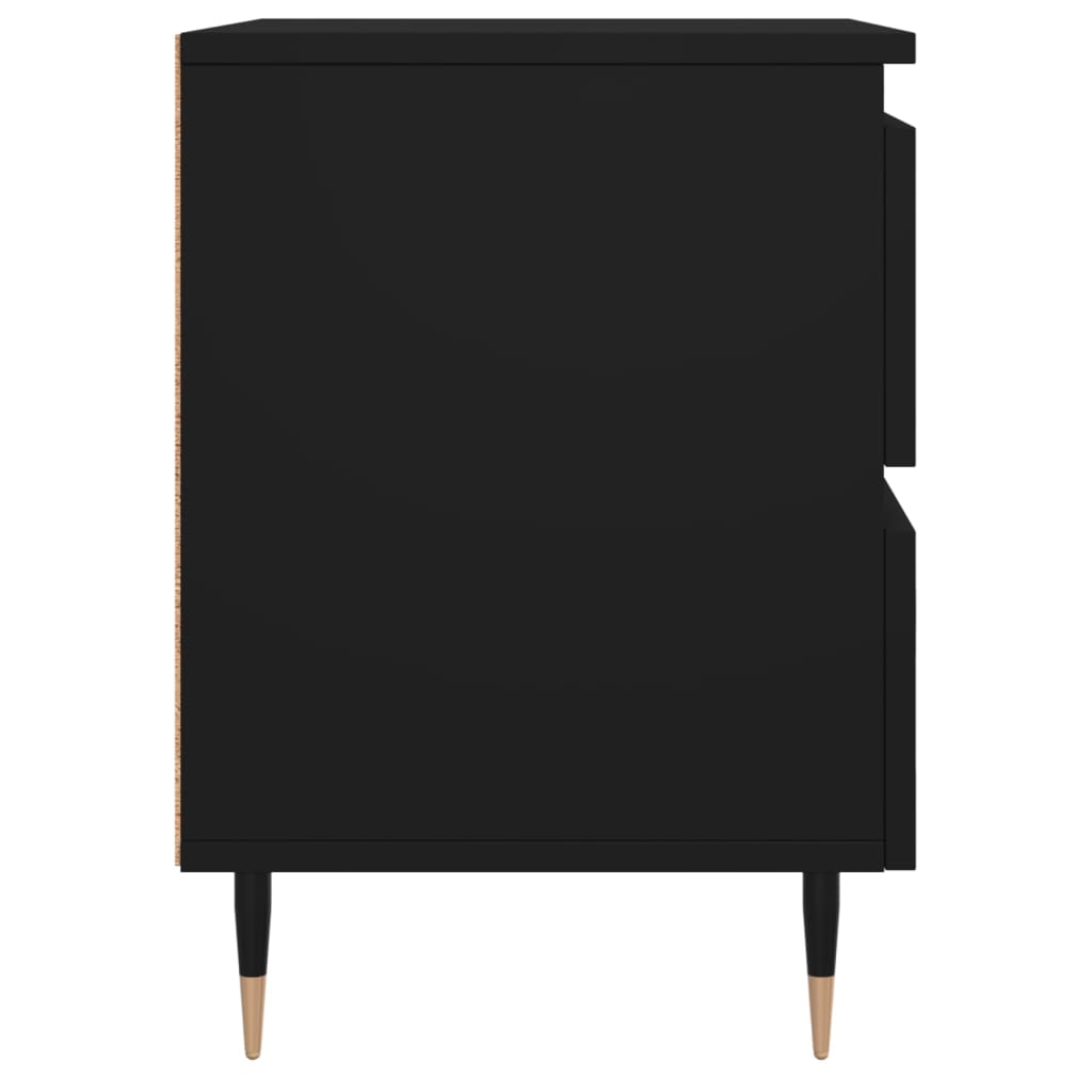 Bedside Cabinet Black 40x35x50 cm Engineered Wood