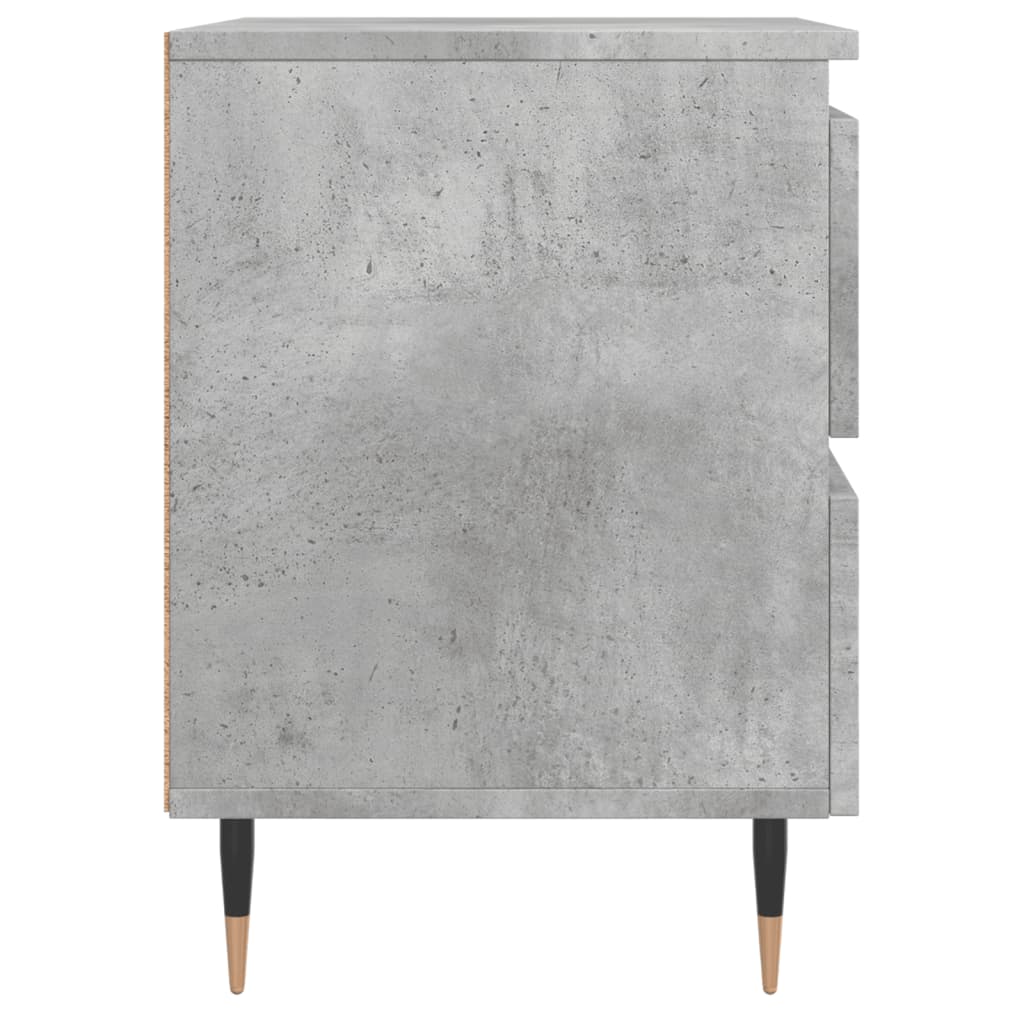Bedside Cabinets 2 pcs Concrete Grey 40x35x50cm Engineered Wood