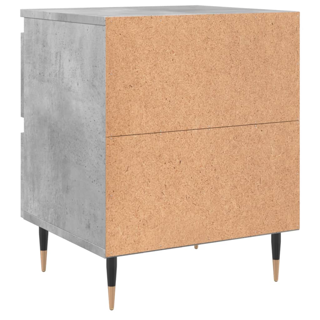 Bedside Cabinets 2 pcs Concrete Grey 40x35x50cm Engineered Wood