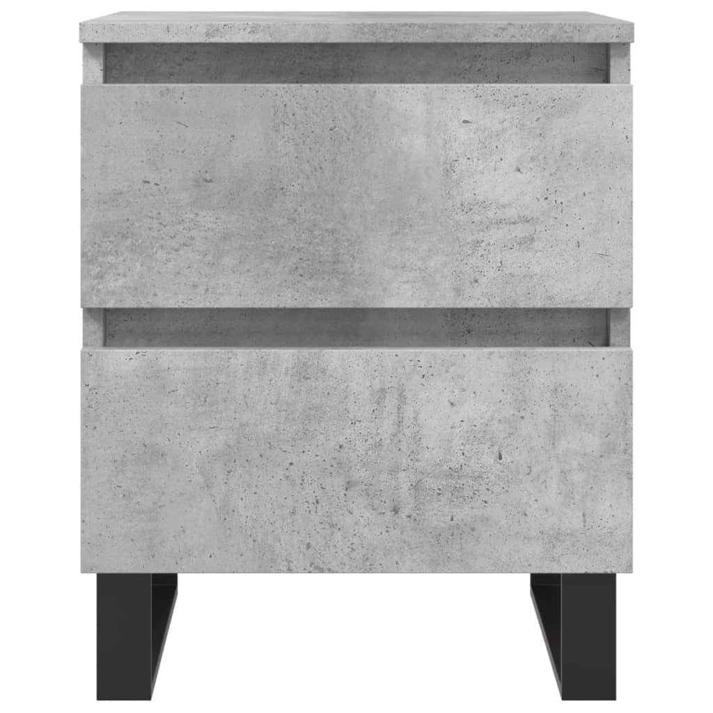 Bedside Cabinets 2 pcs Concrete Grey 40x35x50cm Engineered Wood