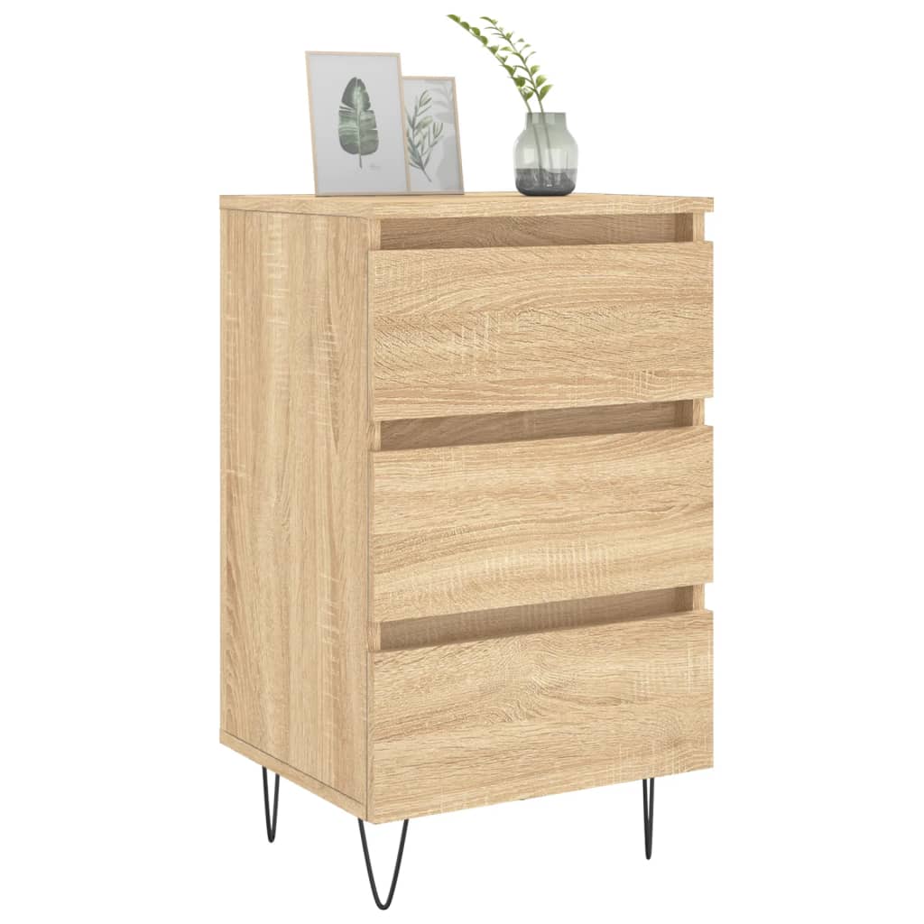 vidaXL Bedside Cabinet Sonoma Oak 40x35x69 cm Engineered Wood