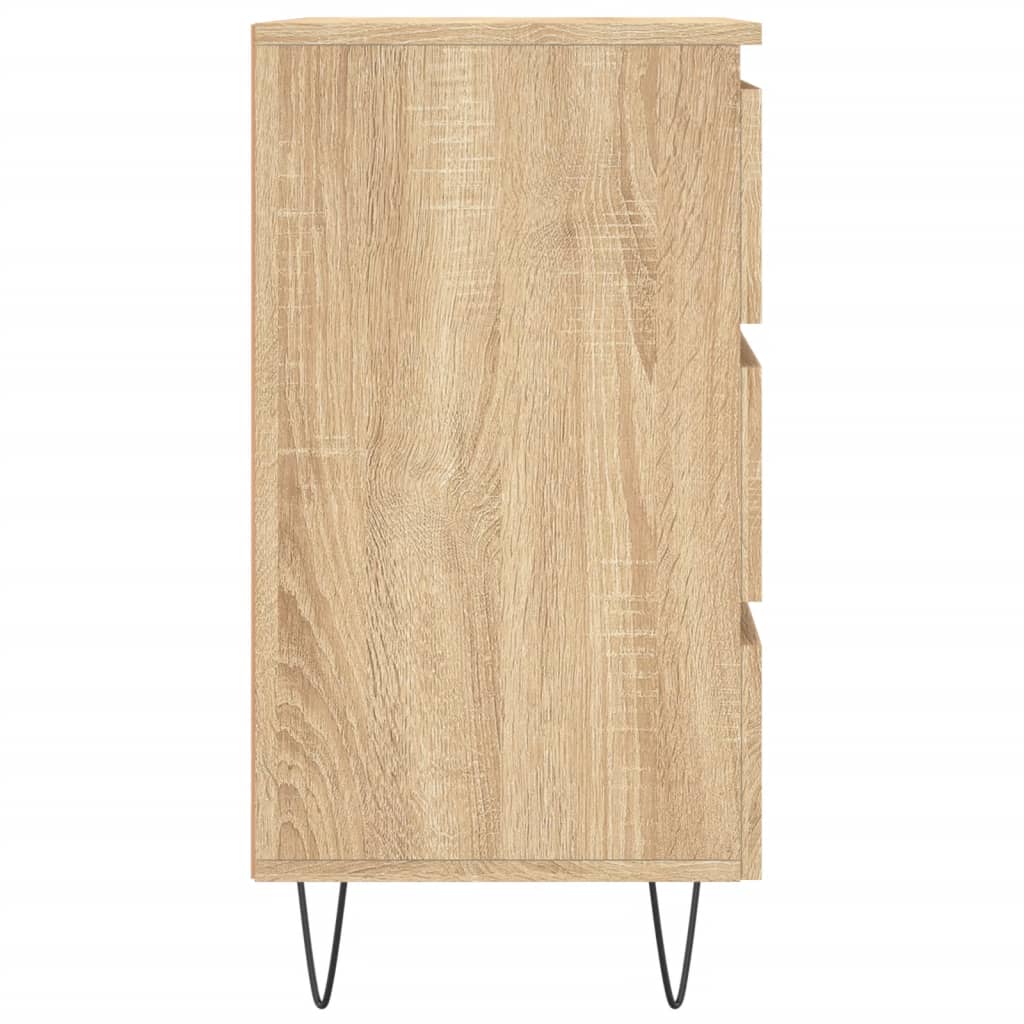 vidaXL Bedside Cabinet Sonoma Oak 40x35x69 cm Engineered Wood