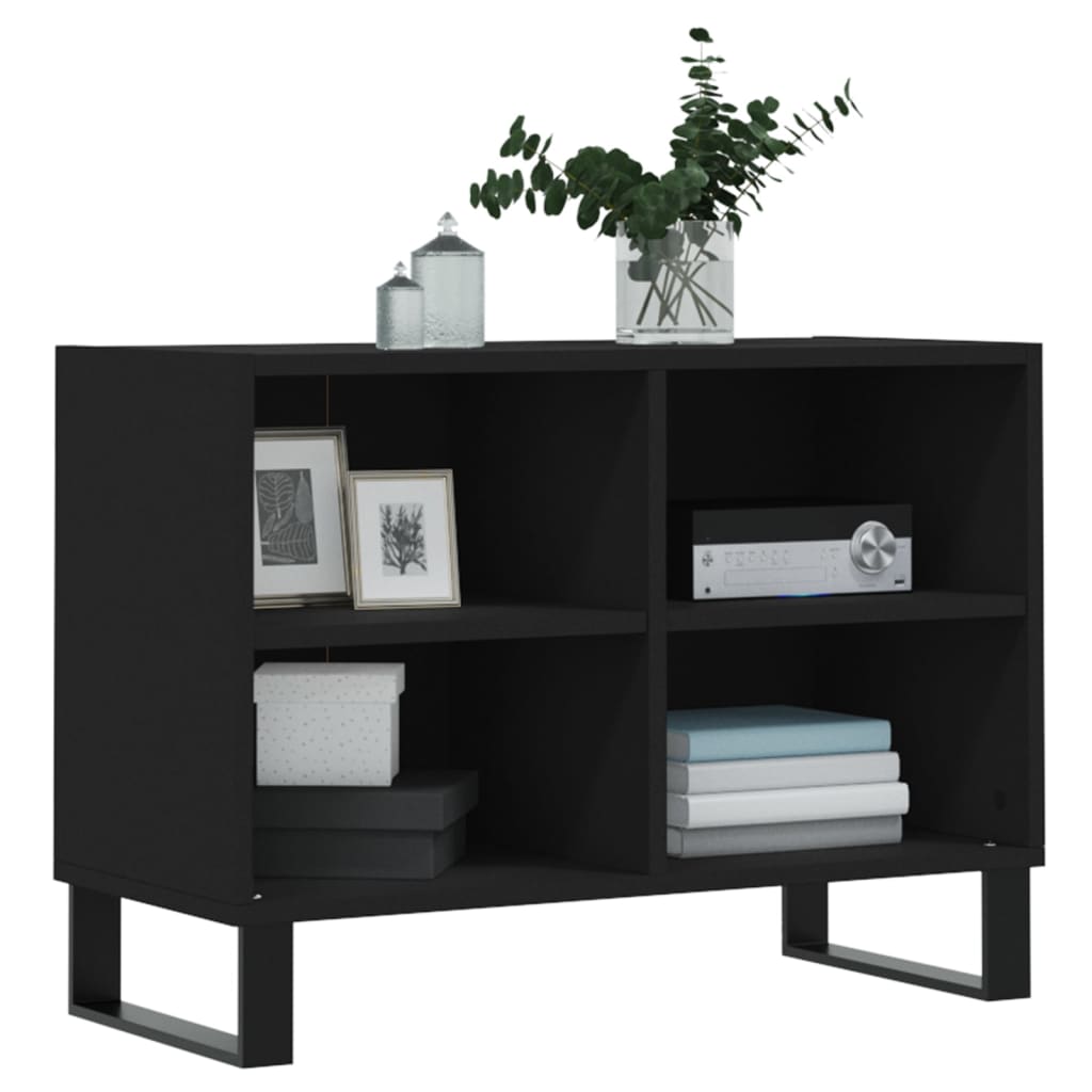 vidaXL TV Cabinet Black 69.5x30x50 cm Engineered Wood