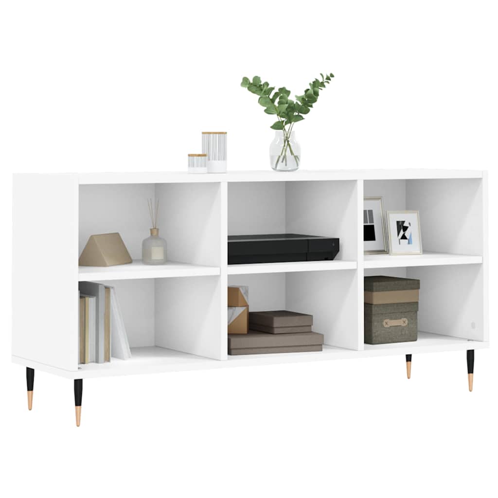 TV Cabinet White 103,5x30x50 cm Engineered Wood