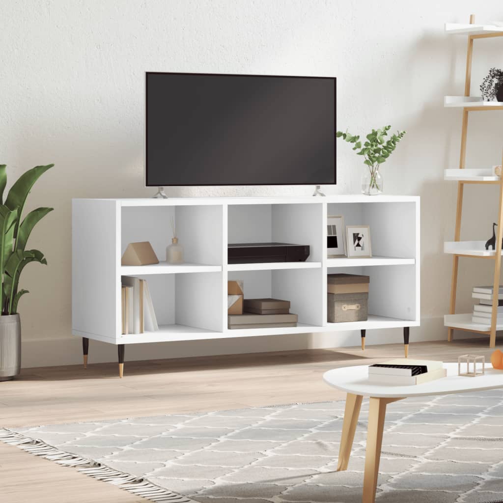 TV Cabinet White 103,5x30x50 cm Engineered Wood