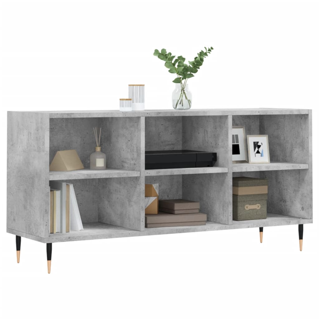 vidaXL TV Cabinet Concrete Grey 103.5x30x50 cm Engineered Wood