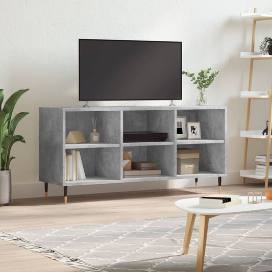 vidaXL TV Cabinet Concrete Grey 103.5x30x50 cm Engineered Wood