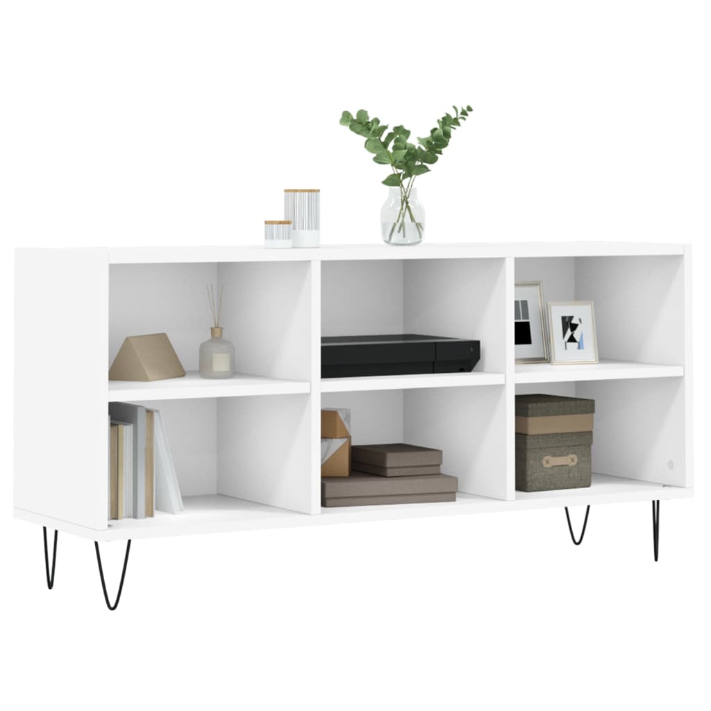 TV Cabinet White 103,5x30x50 cm Engineered Wood