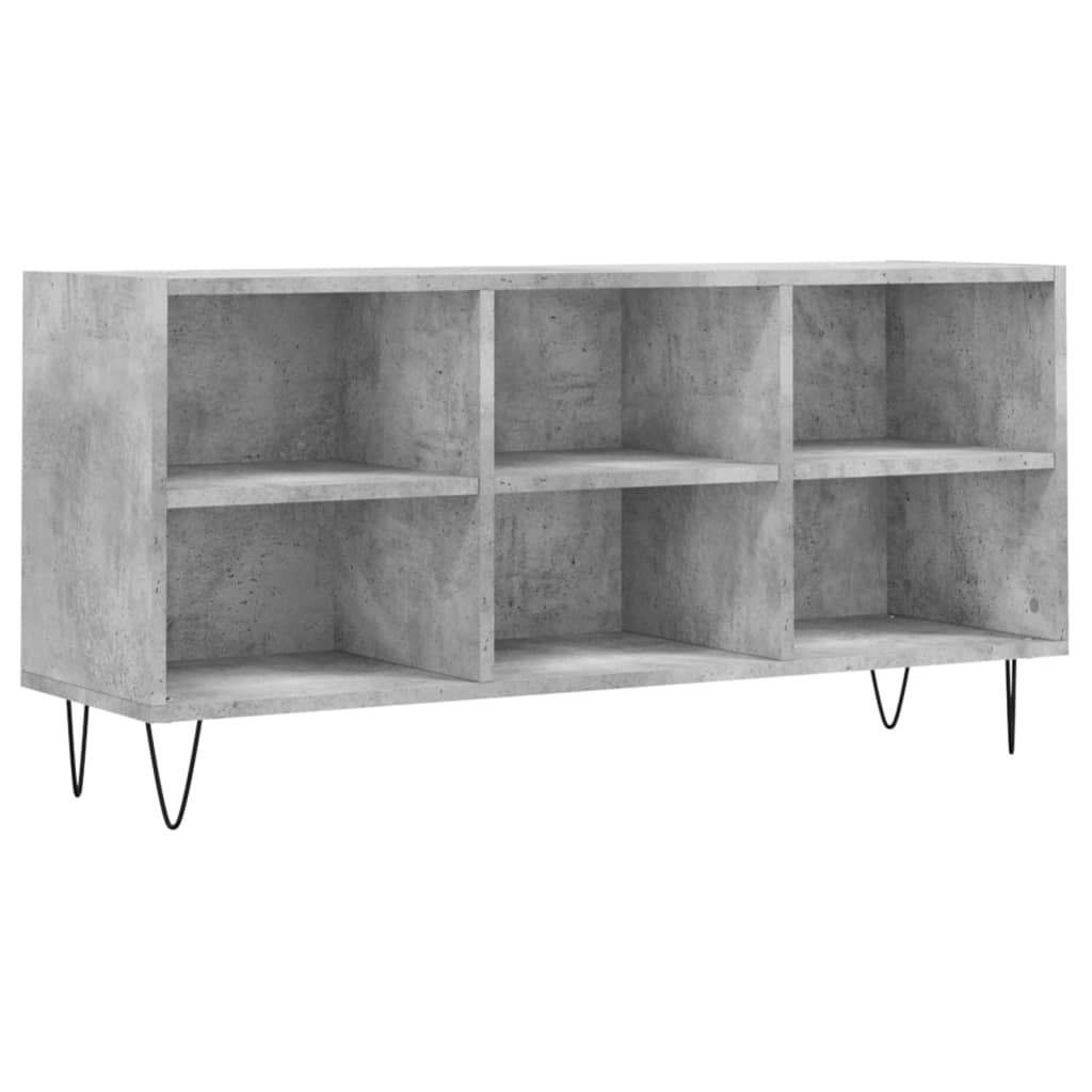 vidaXL TV Cabinet Concrete Grey 103.5x30x50 cm Engineered Wood