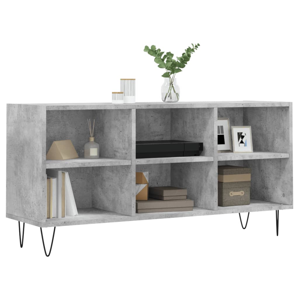 vidaXL TV Cabinet Concrete Grey 103.5x30x50 cm Engineered Wood