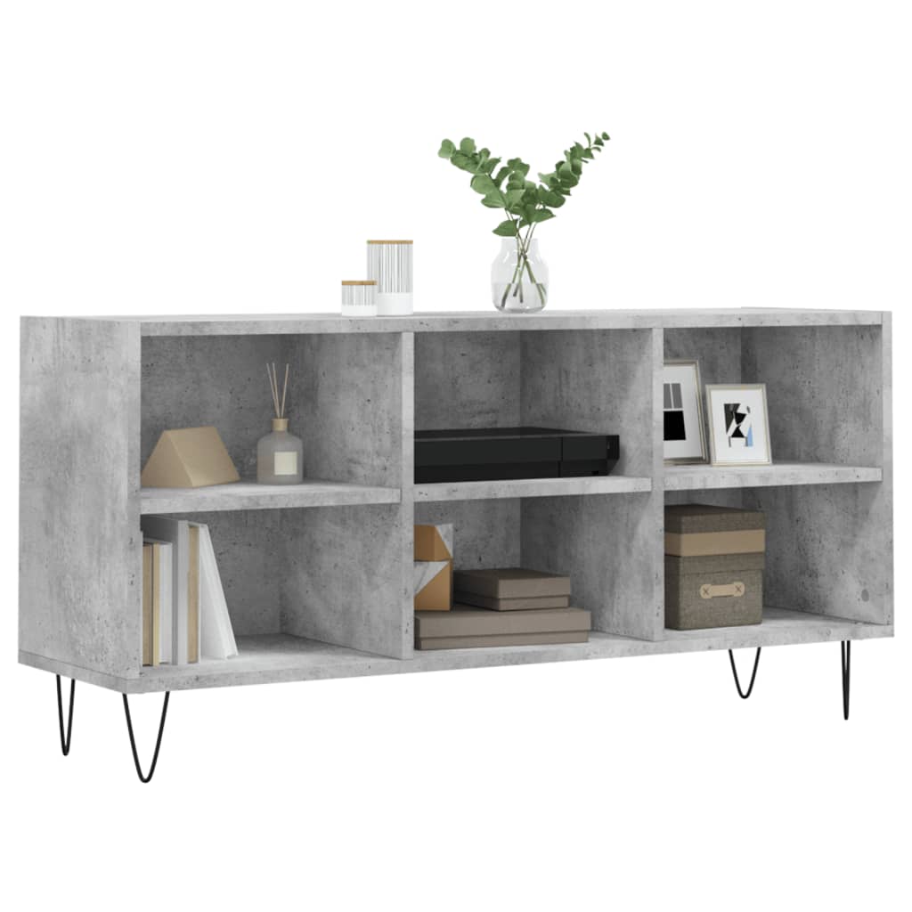 TV Cabinet Concrete Grey 103,5x30x50 cm Engineered Wood