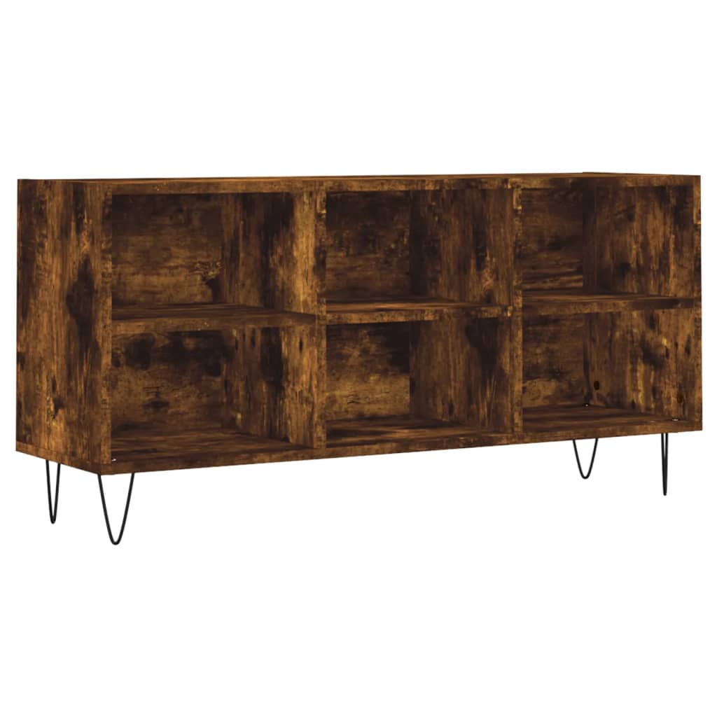 TV Cabinet Smoked Oak 103,5x30x50 cm Engineered Wood