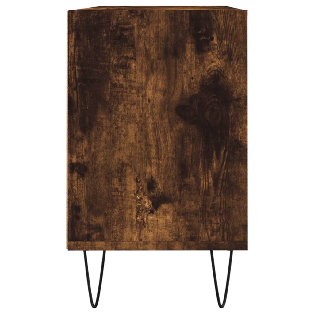 TV Cabinet Smoked Oak 103,5x30x50 cm Engineered Wood