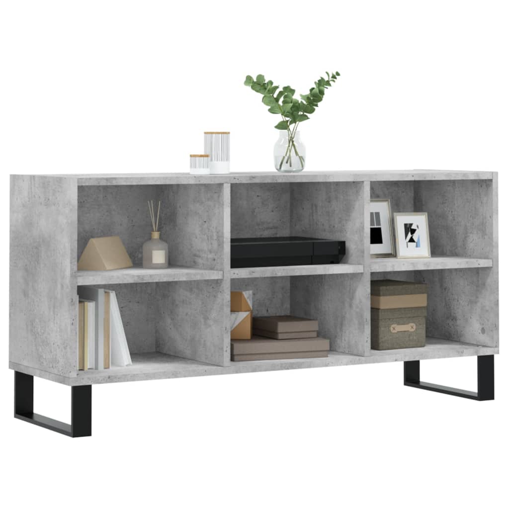 vidaXL TV Cabinet Concrete Grey 103.5x30x50 cm Engineered Wood