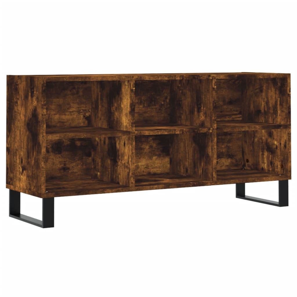 TV Cabinet Smoked Oak 103,5x30x50 cm Engineered Wood