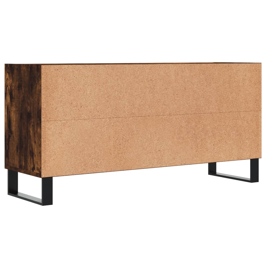 TV Cabinet Smoked Oak 103,5x30x50 cm Engineered Wood