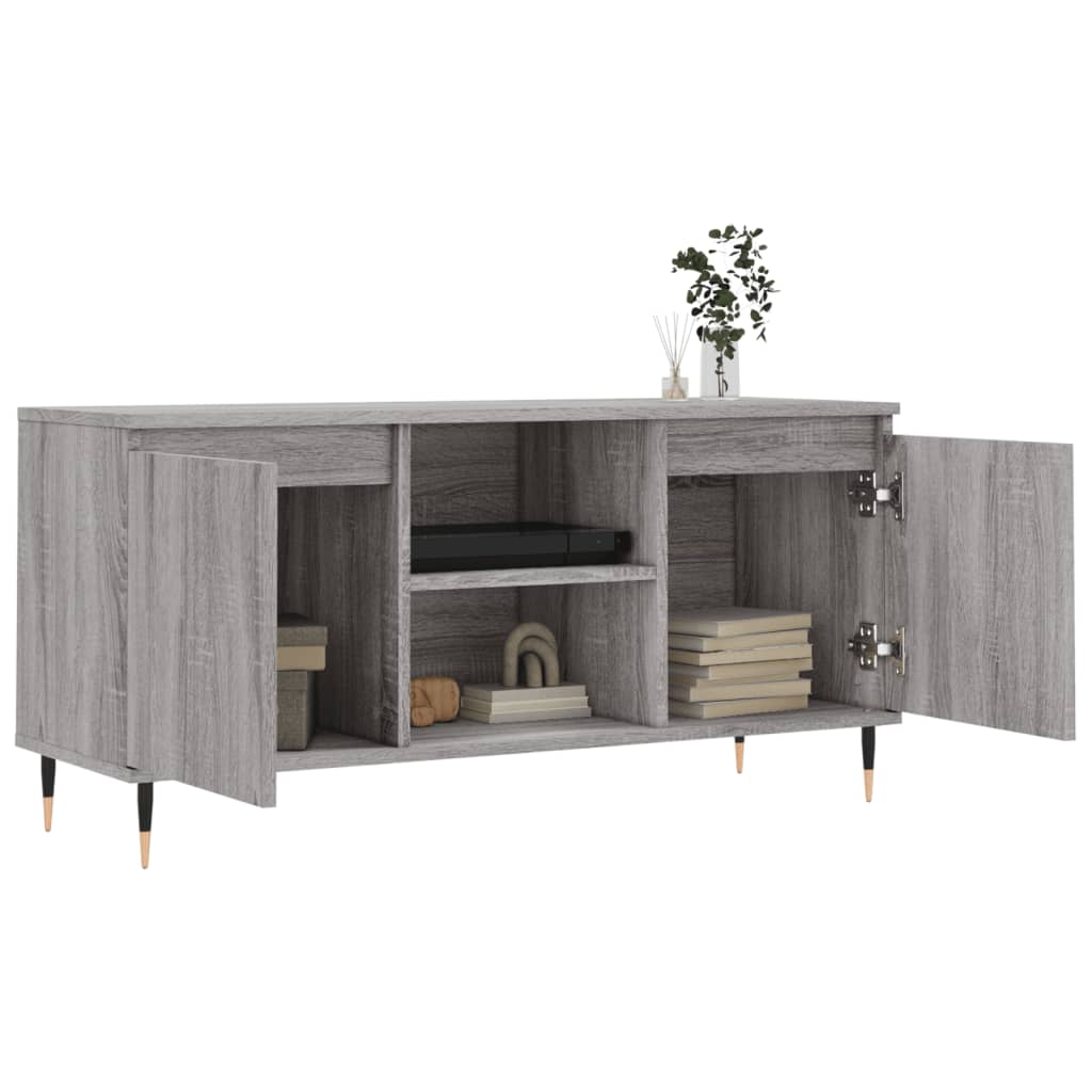 TV Cabinet Grey Sonoma 104x35x50 cm Engineered Wood