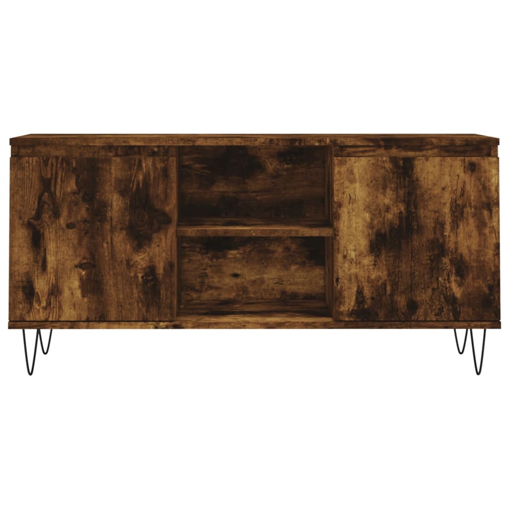 TV Cabinet Smoked Oak 104x35x50 cm Engineered Wood