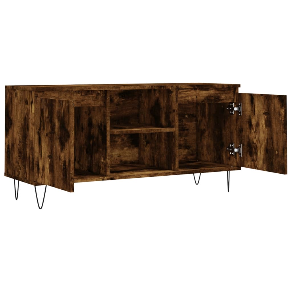 TV Cabinet Smoked Oak 104x35x50 cm Engineered Wood