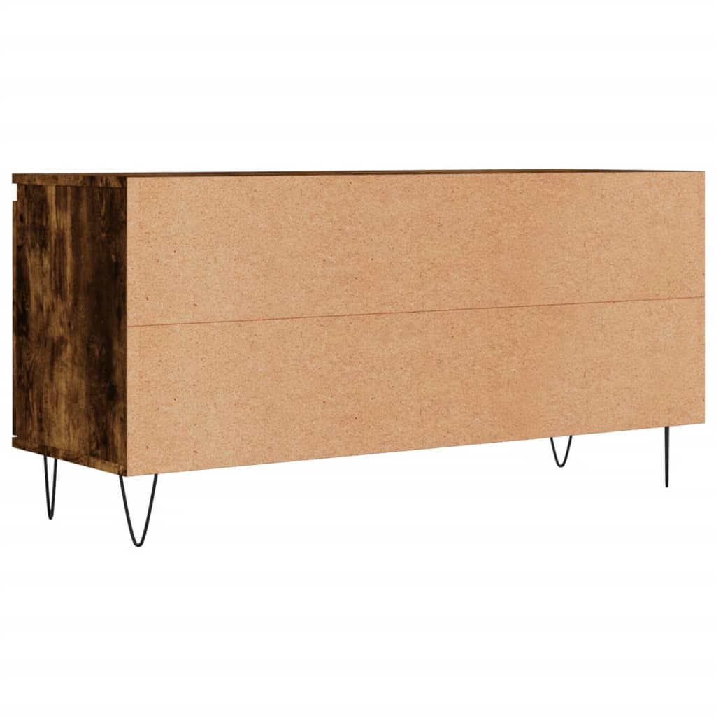 TV Cabinet Smoked Oak 104x35x50 cm Engineered Wood