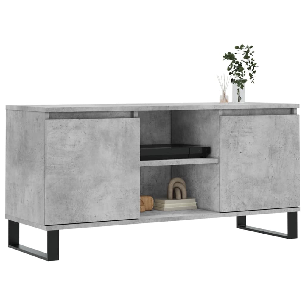 vidaXL TV Cabinet Concrete Grey 104x35x50 cm Engineered Wood